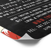 Poster Vins Et Raisins, Bar À Vins Floral Chalkboard / Vi (Coin)