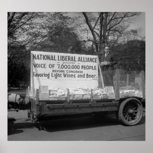 Poster Vins légers et bière : 1924