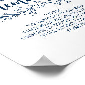 Poster Vins Rustiques, Bleu Marine, En Mémoire D'Amour Po (Coin)