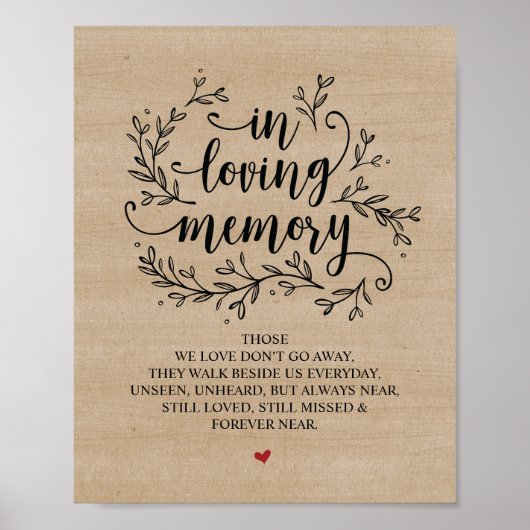 Poster Vins Rustiques Mariage En Symbole Mémoire Amoureux (Devant)