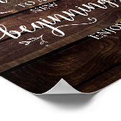 Poster Vins Rustiques, Pays Fête de Mariage en Bois Desse (Coin)