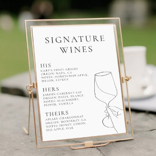 Poster Vins Signature Chic Modernes