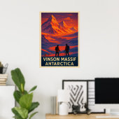 Poster Vinson Massif Antarctique V02 (Bureau à domicile)