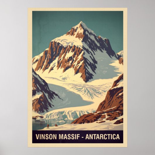 Poster Vinson Massif Antarctique V05 (Devant)