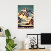 Poster Vinson Massif Antarctique V05 (Bureau à domicile)