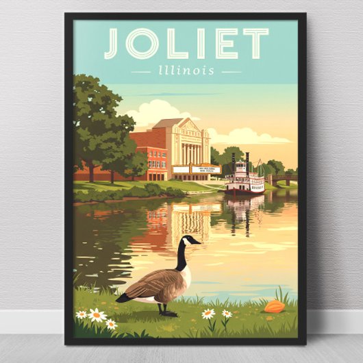 Poster Vintaeg Joliet Illinois