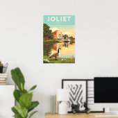 Poster Vintaeg Joliet Illinois (Bureau à domicile)
