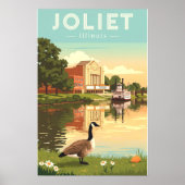 Poster Vintaeg Joliet Illinois (Devant)