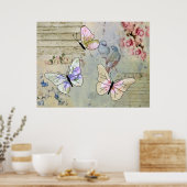 Poster Vintag à papillons (Cuisine)