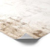 Poster Vintage 1700s Tan Brown papier parchemin de texte  (Coin)