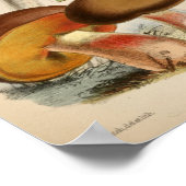 Poster Vintage 1863 Champignons Casquettes Brown Art Impr (Coin)