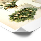 Poster Vintage 1895 Champignons Art Brown blanc Imprimer (Coin)