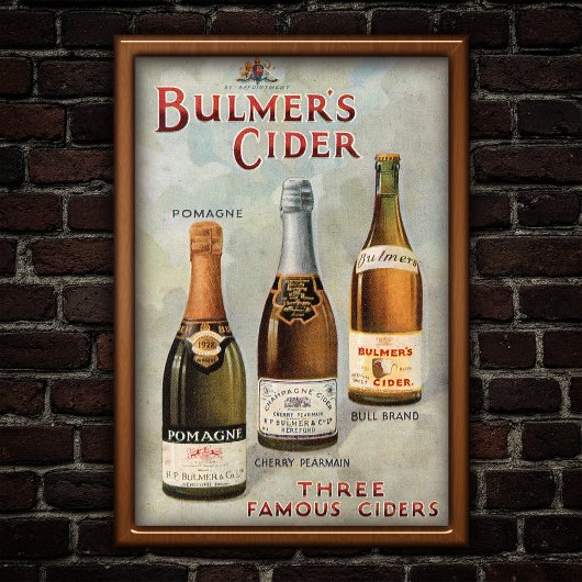 Poster Vintage 1907 Cider Publicité Art