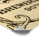 Poster Vintage 1908 Brasserie et bière (Coin)