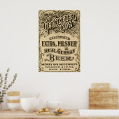 Poster Vintage 1908 Brasserie et bière (Cuisine)