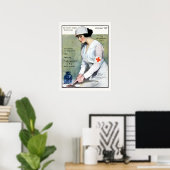 Poster Vintage 1917 Dames Magazine Croix Rouge Infirmière (Bureau à domicile)