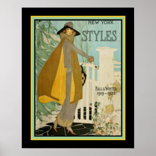Poster vintage 1920 New York Styles