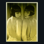 Poster vintage 1920s flapper girls pop art "moss"<br><div class="desc">Moss: shades of green Pop-art inspired by a photo of the Sisters G. (Eleanor Gutchrlein and Karla Gutchrlein), models and dancers who were quite famous in the late 1920s and early 1930s. Variation:moss (shades of green) Contact us for custom versions (or colors) or if you want this art on another...</div>