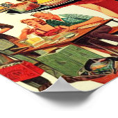 Poster Vintage 1950 Seamless Motif (Coin)