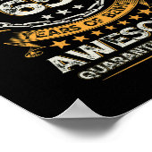 Poster Vintage 1957 65ème anniversaire 65 ans (Coin)