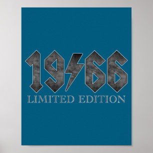 Poster Vintage 1966 Clic 60 Ans Anniversaire 60ème Annive