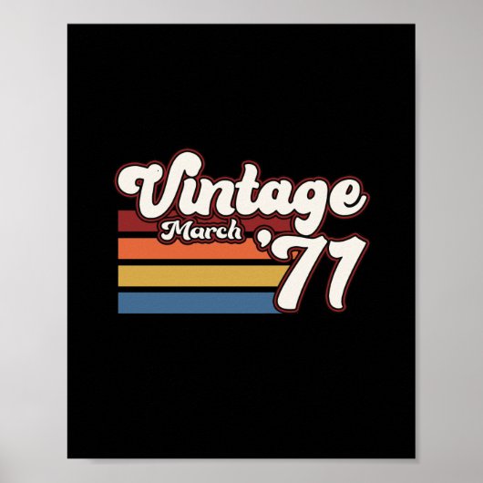 Poster Vintage 1971 50e anniversaire Mars (Devant)