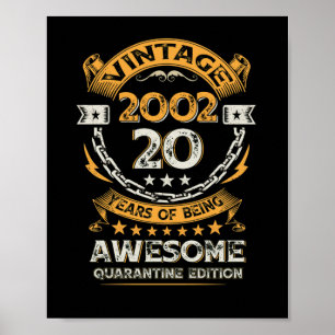 Poster Vintage 2002 20e anniversaire 20 ans