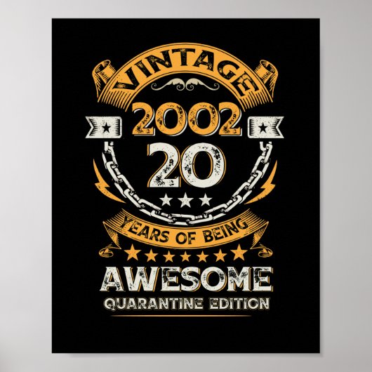 Poster Vintage 2002 20e anniversaire 20 ans (Devant)