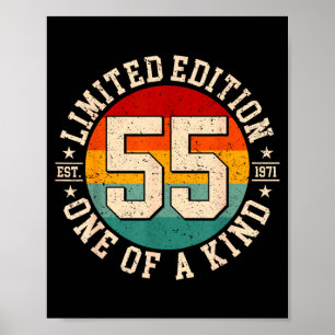 Poster vintage 55 ans édition limitée 55ème 1971