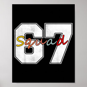 Poster Vintage 67 Numéros 6 7 Meme Drôle de Pourriture Cé