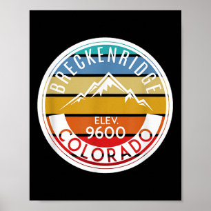 Poster Vintage 70 s 80 s Breckenridge Colorado Rocky Moun