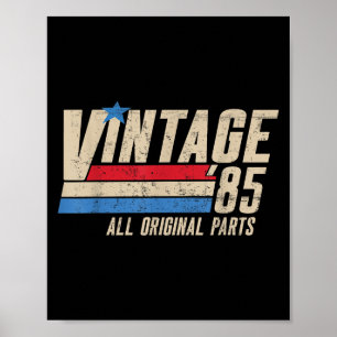 Poster Vintage 85 Retro 40e anniversaire 1985 Papa 40 Pou