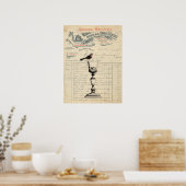 Poster vintage à thème du vin français (Cuisine)