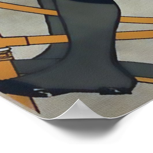 Poster vintage à vélo (Coin)