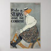 Poster vintage à vélo (Devant)