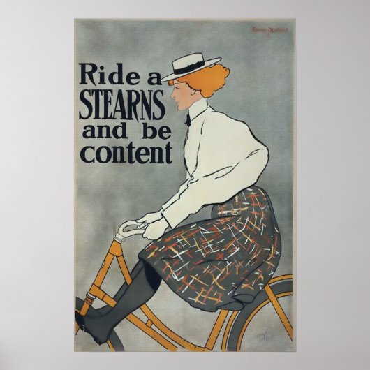 Poster vintage à vélo (Devant)