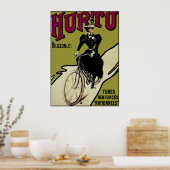 Poster vintage à vélo : Vélos Hurtu (Cuisine)