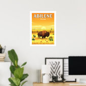 Poster Vintage Abilene Texas (Bureau à domicile)