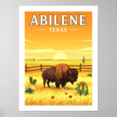 Poster Vintage Abilene Texas (Devant)