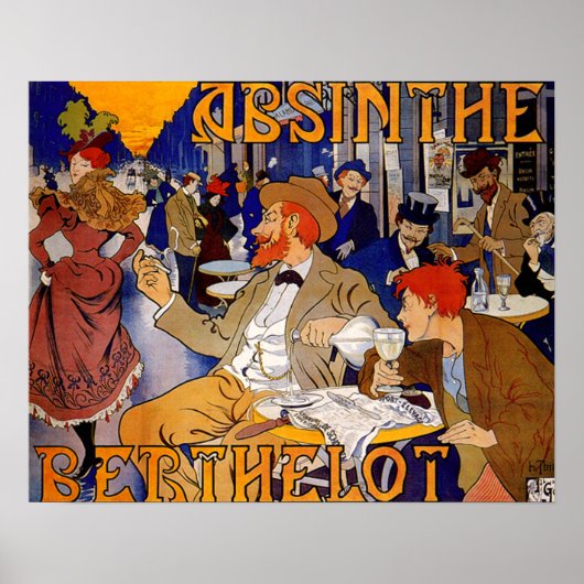 Poster Vintage Absinthe Berthelot (Devant)