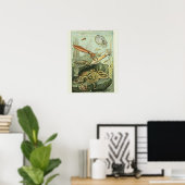 Poster Vintage Adolphe Millot Imprimer mollusques Motif (Bureau à domicile)