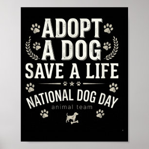 Poster Vintage Adoptez Ne Faites Pas D'Achats Sauvez Les