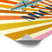 Poster Vintage Airplane Cessna Retro Sunset Custom (Coin)