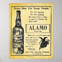 Poster vintage Alamo Bière Imprimer