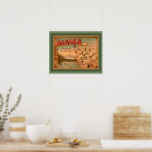 Poster Vintage Alaska "Perdu Frontière" (Cuisine)