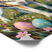 Poster Vintage Alaskan Malamute Easter Spring Art (Coin)