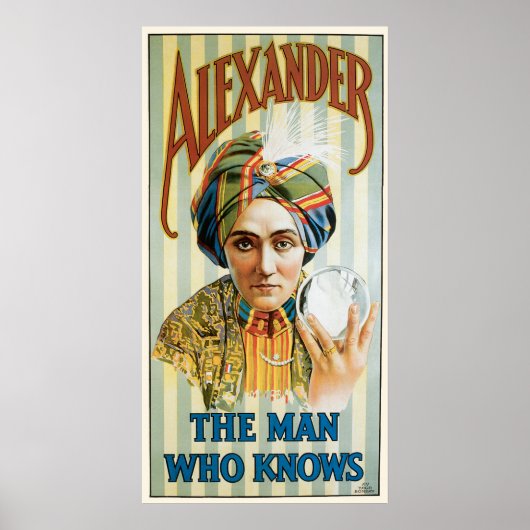 Poster vintage Alexander Magician 1915 (Devant)