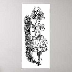 Poster Vintage Alice Adventures au pays des merveilles pa