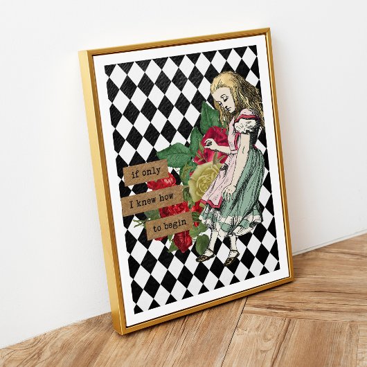 Poster Vintage Alice au pays des merveilles