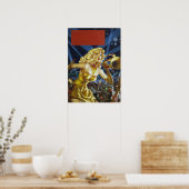 Poster Vintage Alien de science-fiction Monsters Pulp (Cuisine)